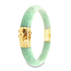 Pre Owned 14ct Jade Bangle ZX127
